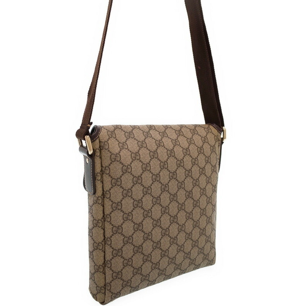 Gucci Bag GG Supreme Crossbody Plus Brown Messenger